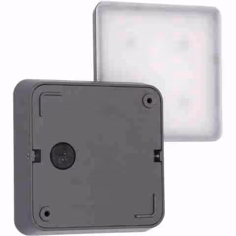 LED-buitenwandlamp BERLIN: Verstelbaar, IP44-classificatie, grijze afwerking. Modern design.