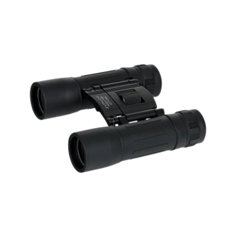 DÖRR PRO LUX 10x25 GA verrekijker: Compacte, zwarte verrekijker met rubberen coating, ideaal voor buitenactiviteiten en reizen.