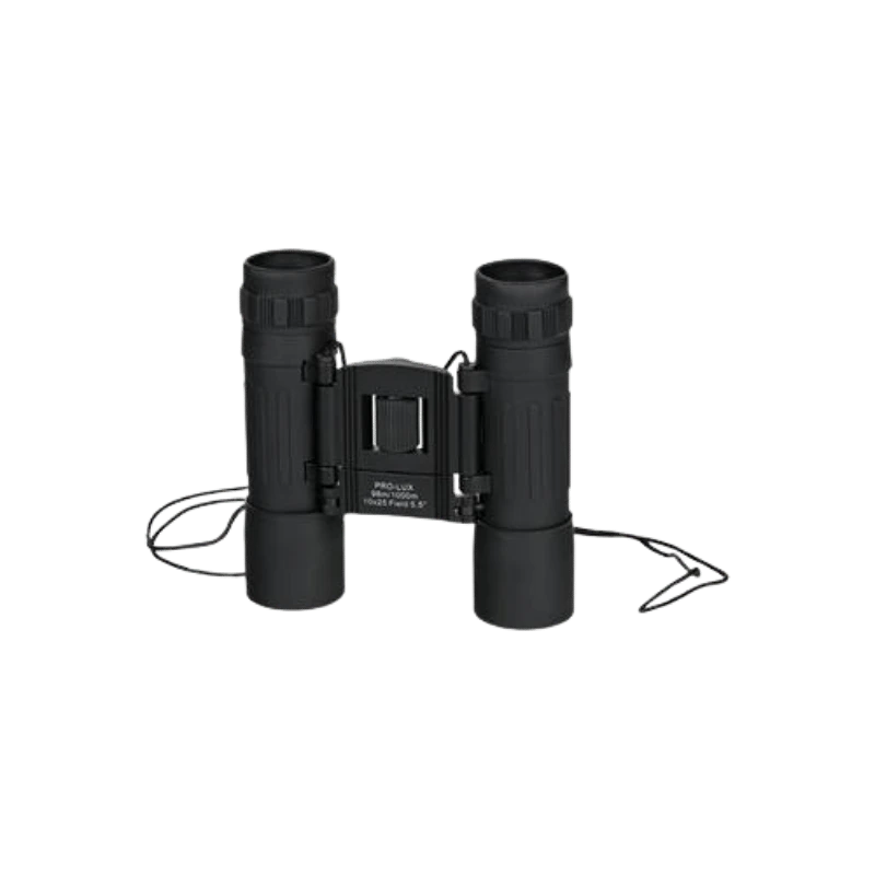 DÖRR PRO LUX 10x25 Compacte verrekijker: Zwarte, met rubber beklede verrekijker, ideaal voor reizen en buitenactiviteiten.