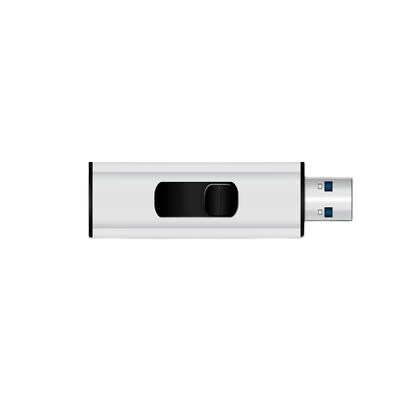 MediaRange 32GB USB-stick, zilver met zwarte schuifregelaar
