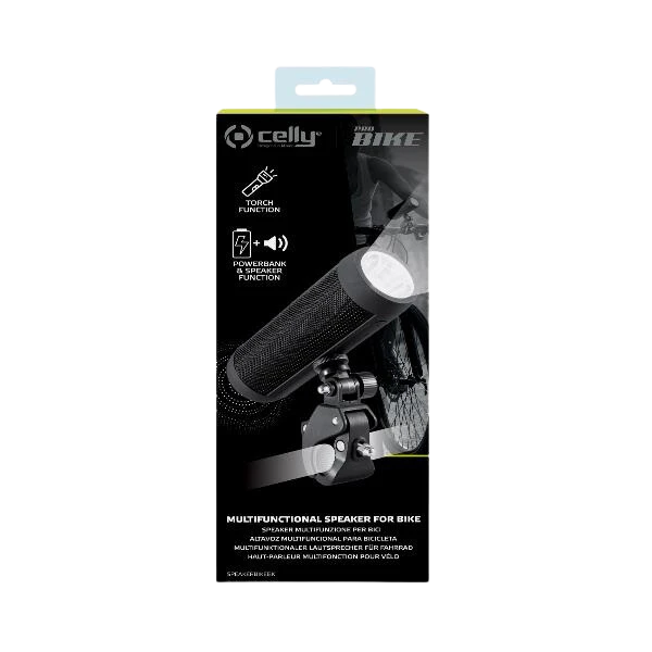 SPEAKERBIKE Bluetooth-luidspreker en fietslamp: draadloze muziek en helder ledlicht, alles-in-één voor het fietsen.