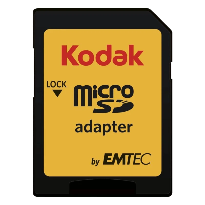 Kodak microSDHC 16GB-adapter: MicroSD-naar-SD-adapter voor Kodak-camera's en -apparaten.