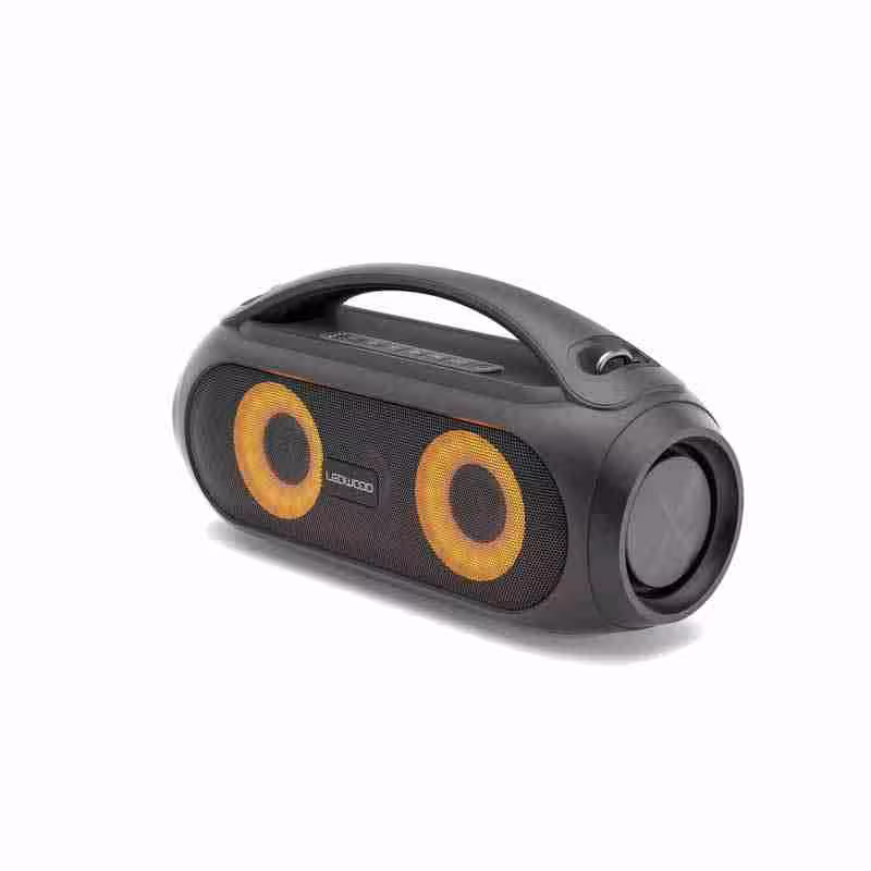LEDWOOD LD-XT250-BT-BLK Xtreme250 draagbare Bluetooth-luidspreker: 20W partyluidspreker met verlichting en radio.