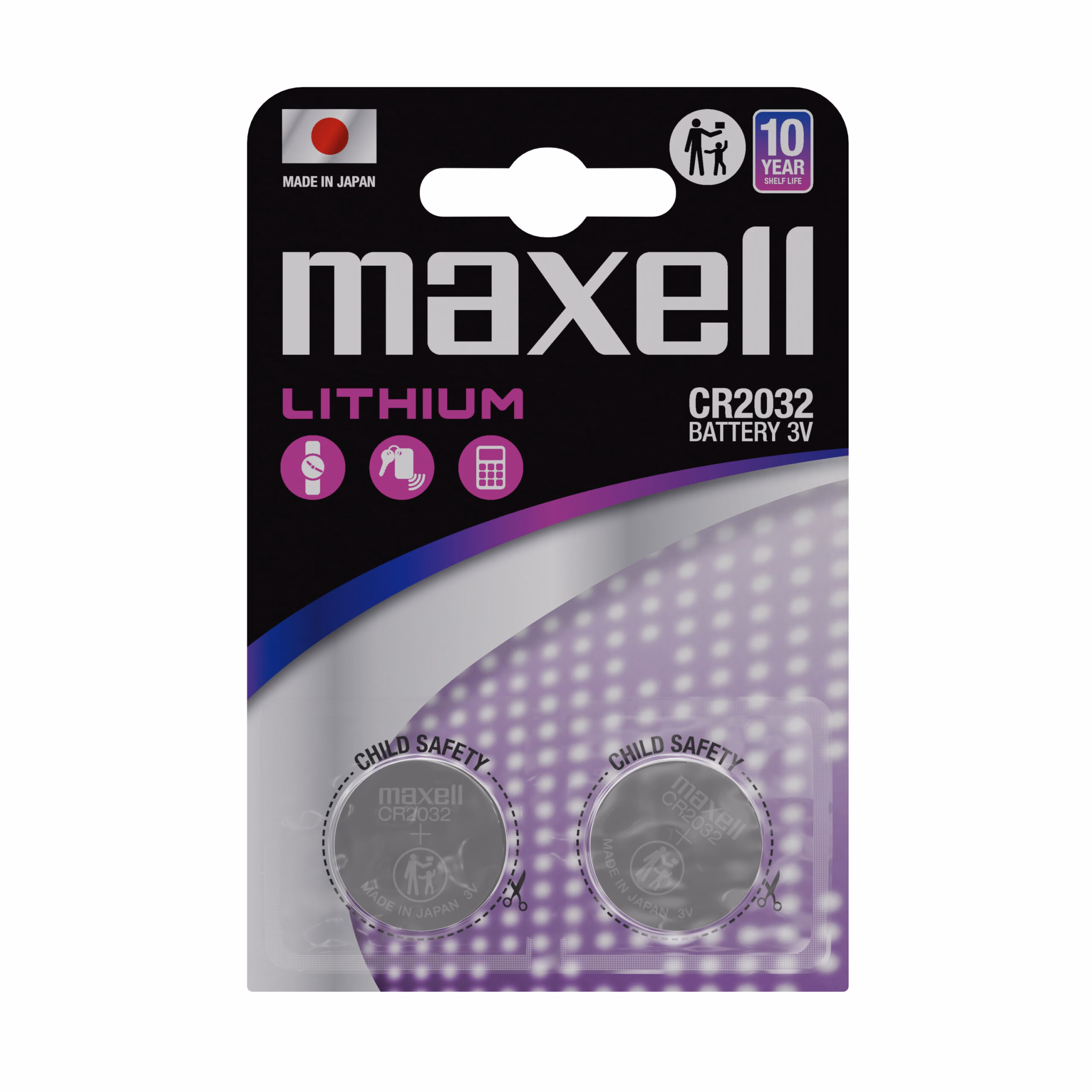 Maxell CR2032 Lithium Knoopcelbatterij - 2 stuks