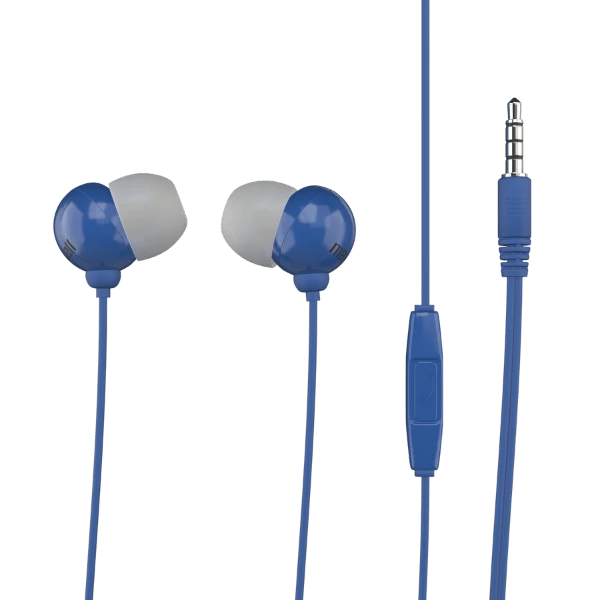 Maxell Plugz Blue oordopjes met microfoon: comfortabel in-ear-ontwerp, blauwe kleur, 3,5 mm-aansluiting.