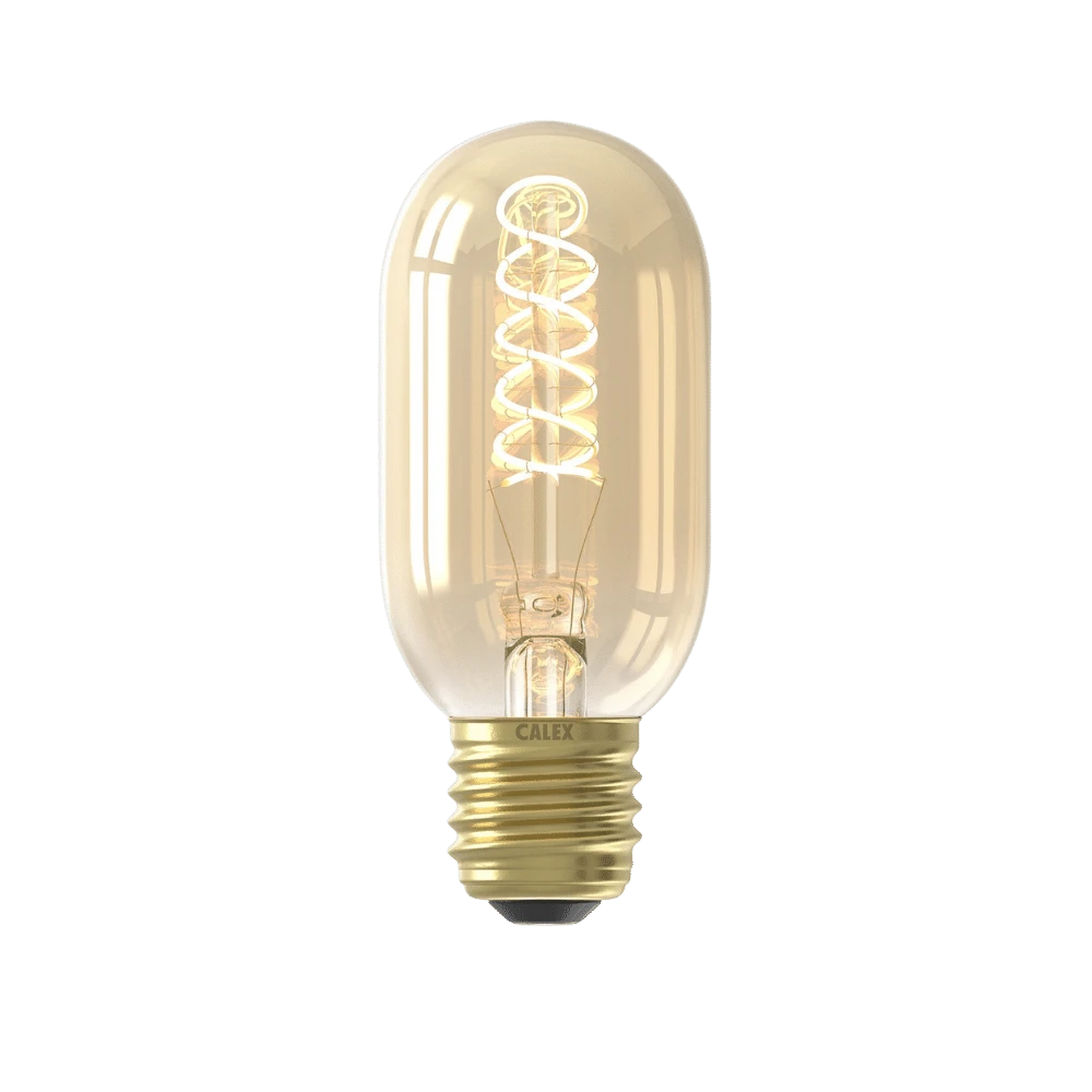 Calex Gold glazen buis LED-lamp: E27-fitting, 11x5x5cm, warm licht, vintage stijl