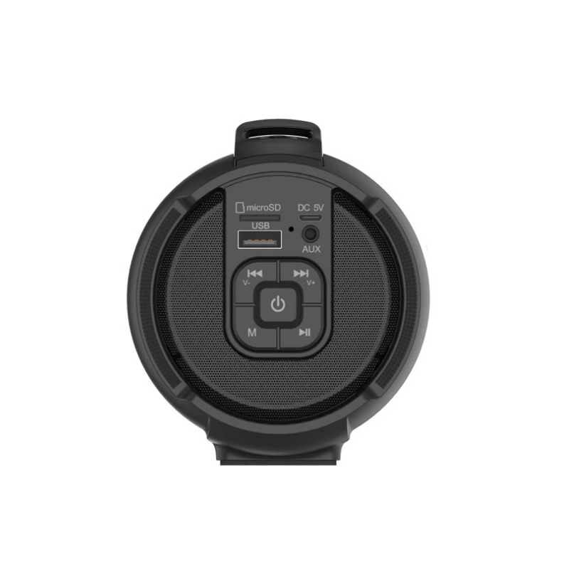 LEDWOOD LD-ACCESS100-BT-BLK: 90W draagbare Bluetooth-luidspreker met radio, met USB, microSD-kaartslot en AUX-ingang. Zwart.